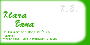 klara bana business card